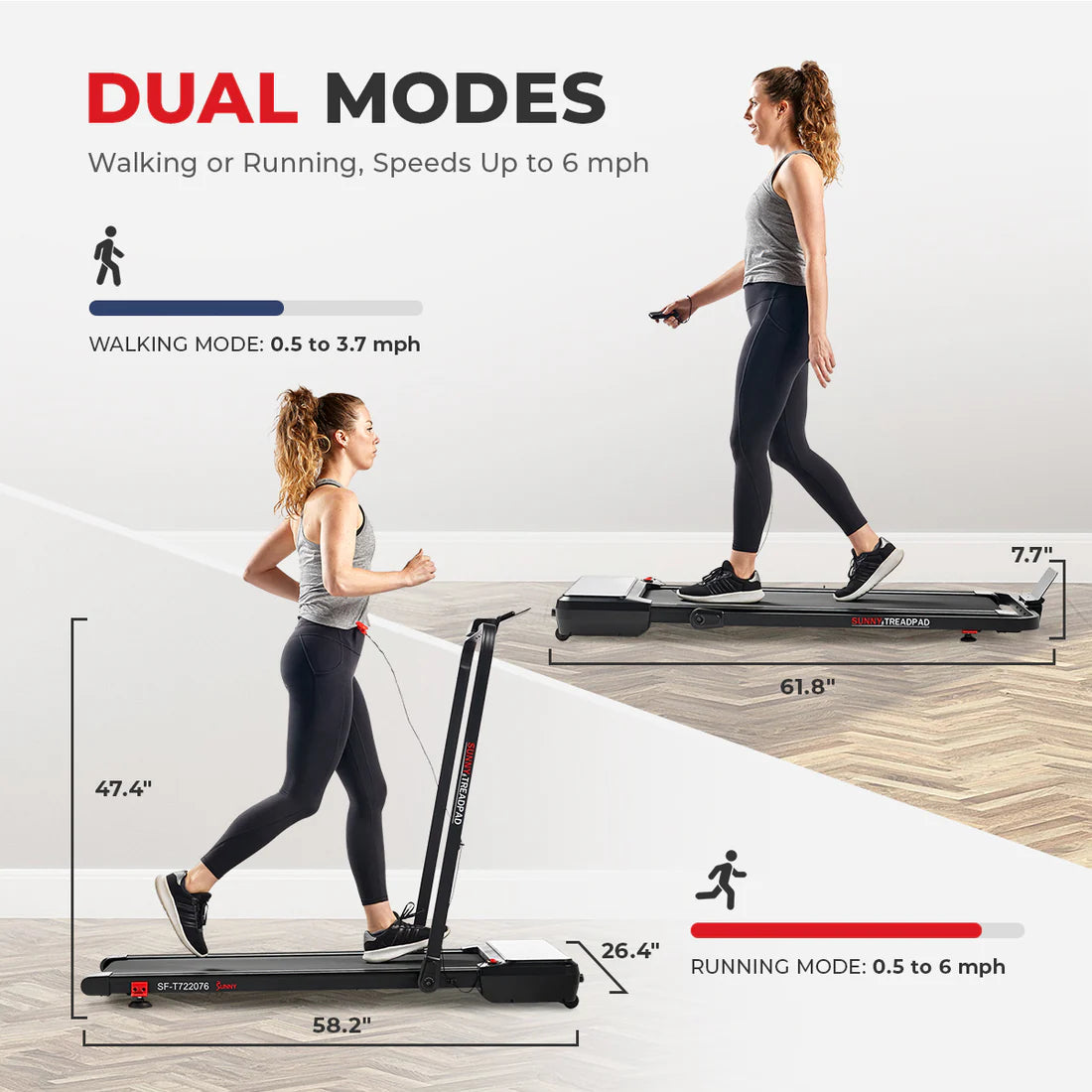 Compact Incline Treadmill | Treadpad Treadmill | Active Life Movement