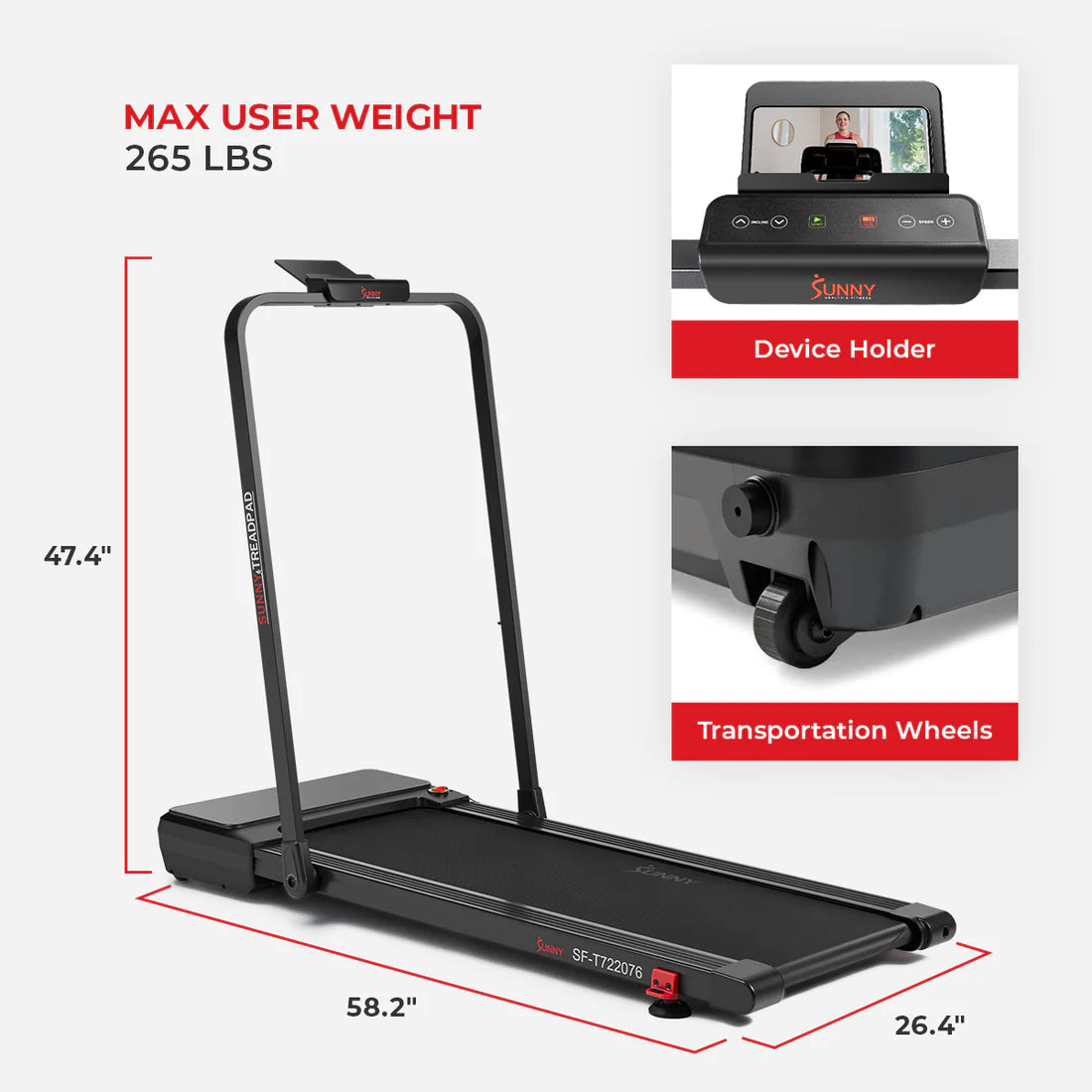 Compact Incline Treadmill | Treadpad Treadmill | Active Life Movement