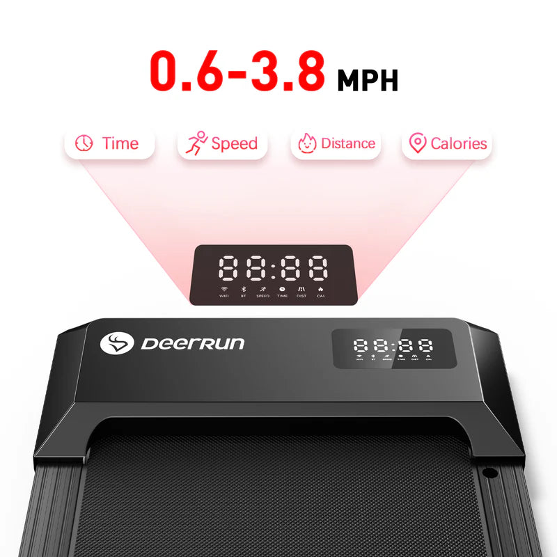 DeerRun Q1 Urban Mini Under-Desk Treadmill 265 Lbs Capacity with Remote Control